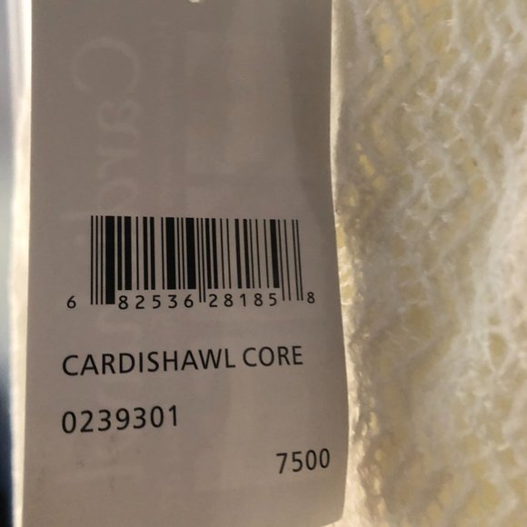 Cream/White "Cardishawl" with button-up front - Picture 6 of 7